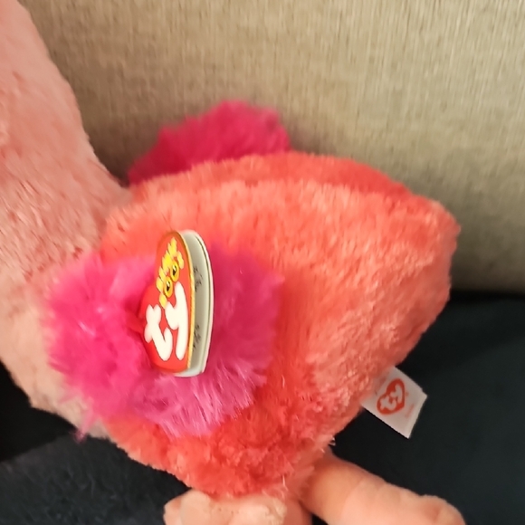 Ty Pink Flamingo and Hippo Plush Set - Picture 5 of 5